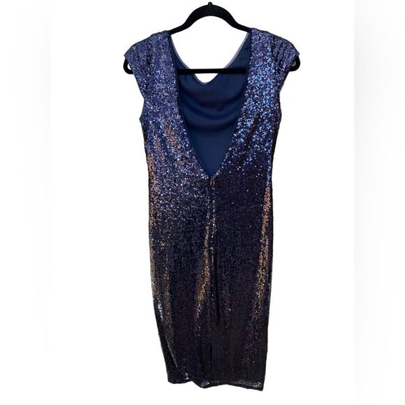 EUC TFNC Tall Sequin Cap Sleeve Midi Dress in navy - Picture 6 of 9